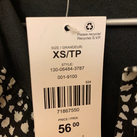 NWT Suzy Shier button up long sleeve flowy dress with braided belt - Size XS - Picture 6 of 8